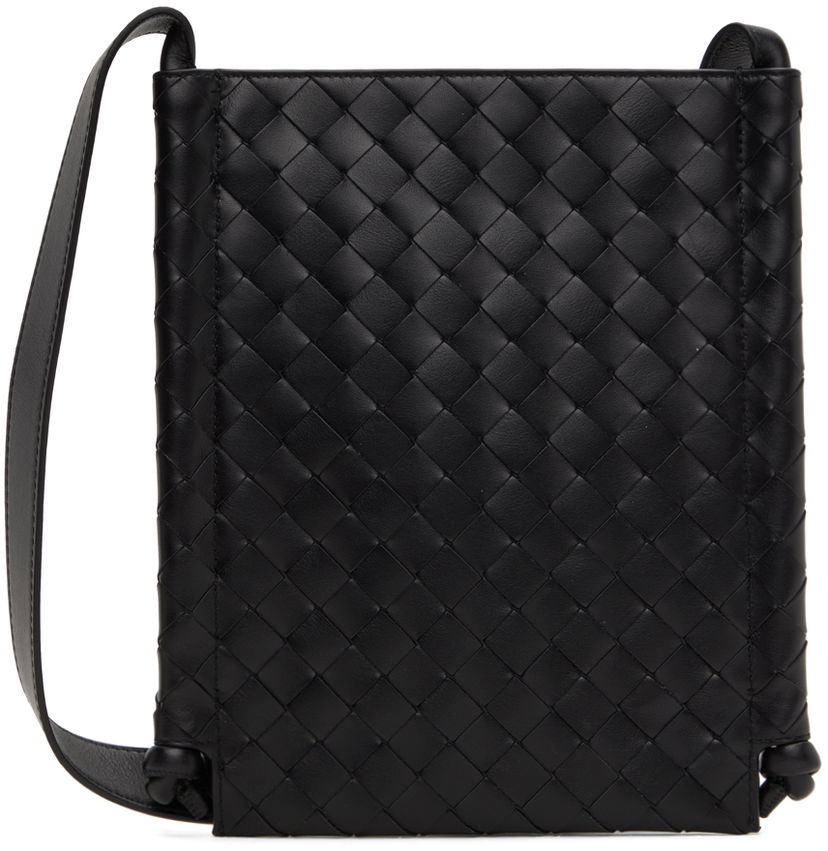 Torbica Bottega Veneta Small Flat Loop Pouch Črna | 776504V2HL1