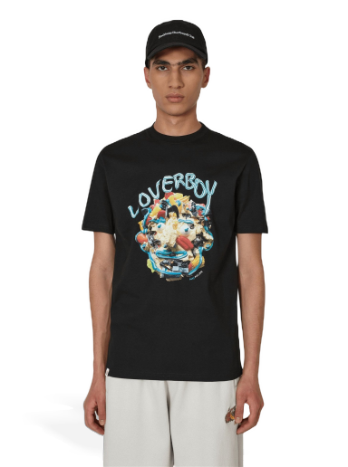 Majica Charles Jeffrey Loverboy Face T-Shirt Črna | CJLAW22FT BLACK