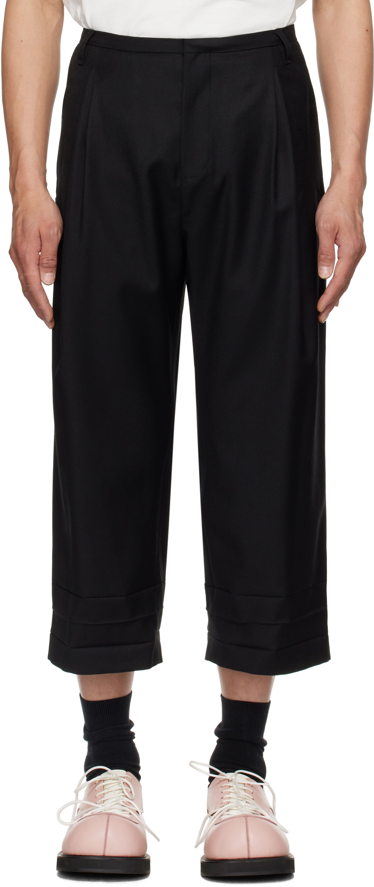 Hlače ADER ERROR ADER error Product. 82 Cropped Trousers Črna | BO01SSSA0205BK, 0