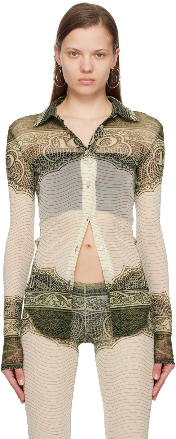 Srajce Jean Paul Gaultier Gaultier 'The Cartouche' Print Shirt Zelena | 24/25-U-CH044-T515-400300156
