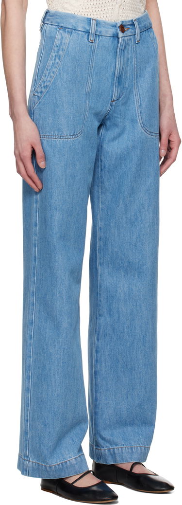 Kavbojke A.P.C. A.P.C. Seaside Wide-Leg Jeans Modra | COHEQ-F09085, 1