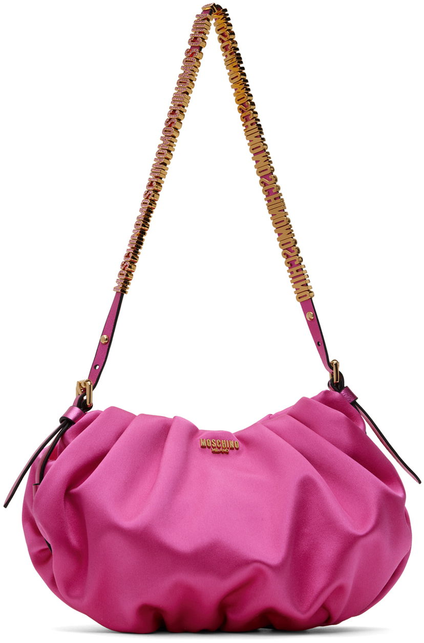 Torbica Moschino Mini Lettering Shoulder Bag Roza | 7523 8220 A1199