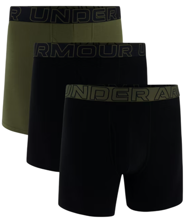 Boksarice Under Armour Under Armour Solid 6in 3-Pack Boxer Shorts Zelena | 1383889-005, 0