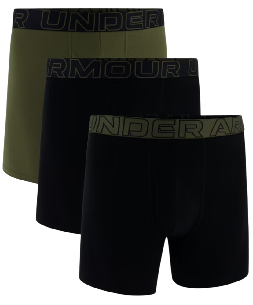 Boksarice Under Armour Under Armour Solid 6in 3-Pack Boxer Shorts Črna | 1383889-005