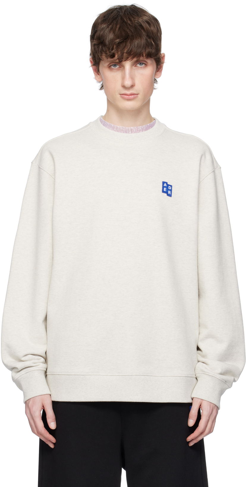 Pleteni pulover ADER ERROR ADER error Sig; TRS Tag 01 Sweatshirt Bež | BO42FYSW0101OT