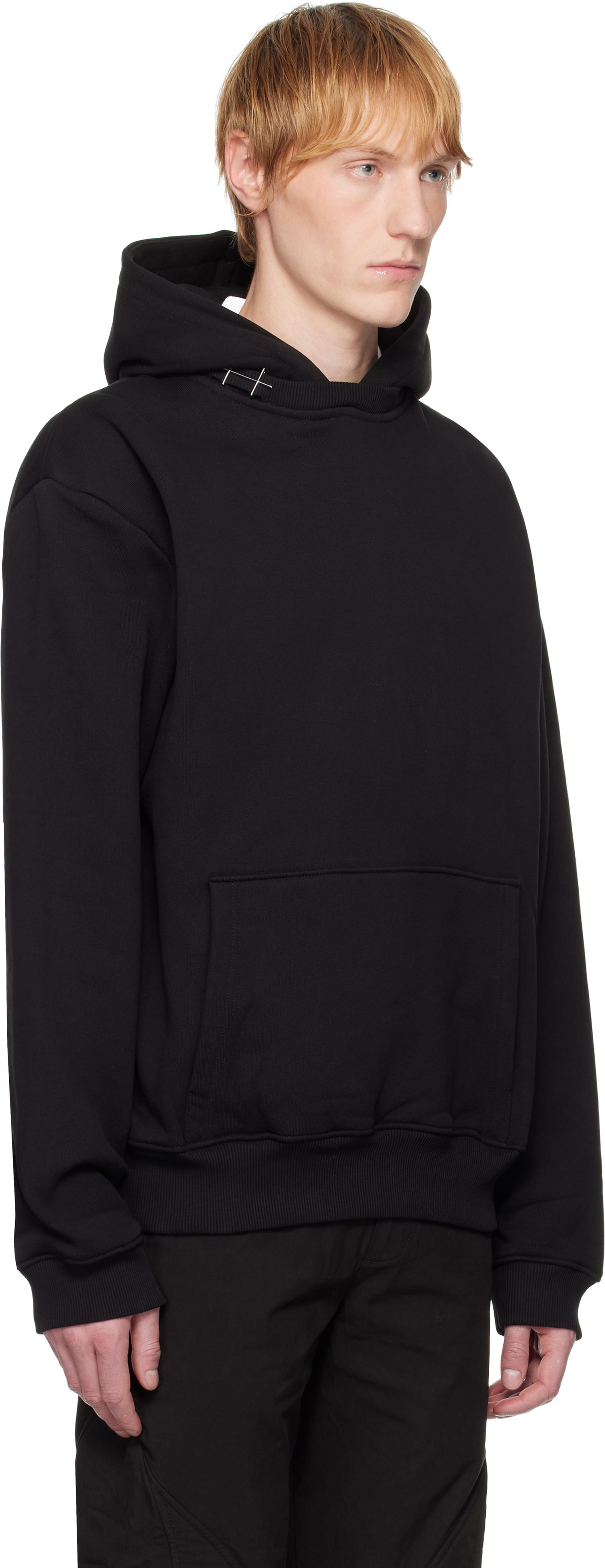 Pulover HELIOT EMIL HELIOT EMIL Pietra Hoodie Črna | SS25_M_08_076_BLK01, 1