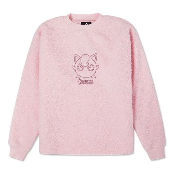Pleteni pulover Converse Converse x Pokemon Embroidered Fleece Sweatshirt Roza | 10023902-660