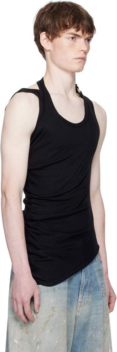 Majica brez rokavov Jean Paul Gaultier Piercing Asymmetrical Tank Top Črna | 2503WTO292J000 00, 4