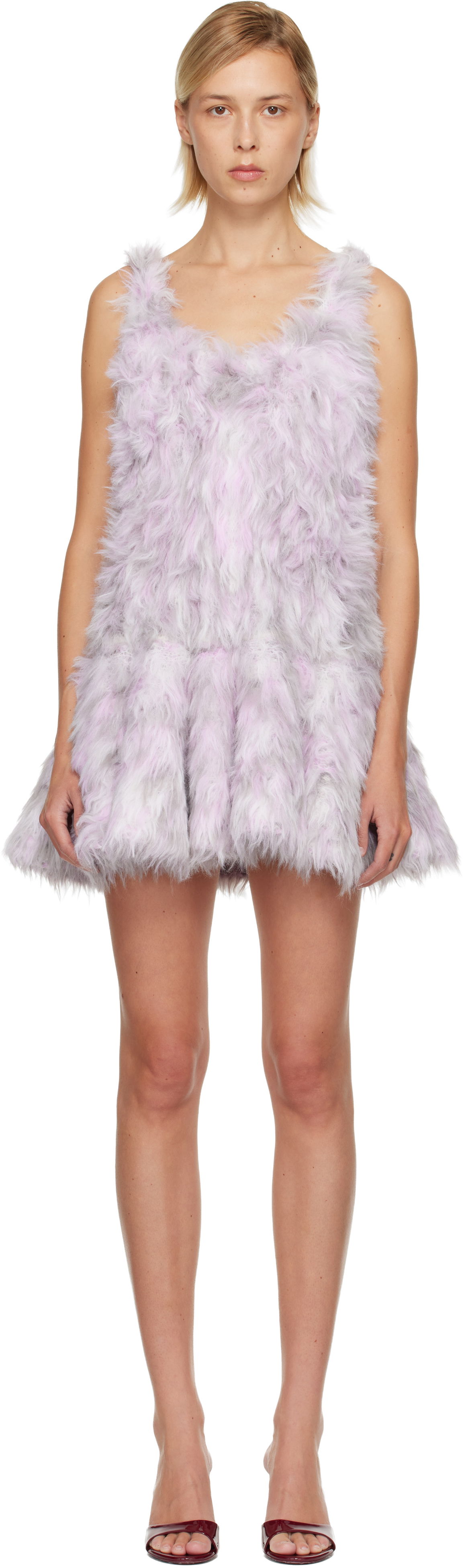 Obleke Diesel M-Astrid Faux-Fur Minidress Večbarvna | A21450 0EGCD, 0
