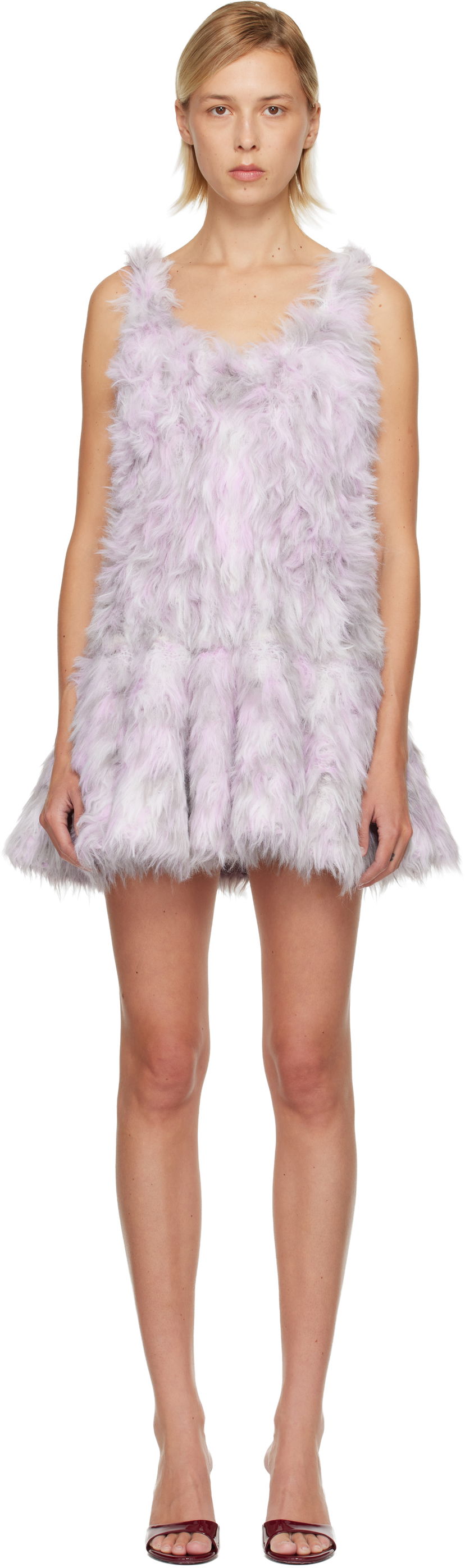 Obleke Diesel M-Astrid Faux-Fur Minidress Večbarvna | A21450 0EGCD