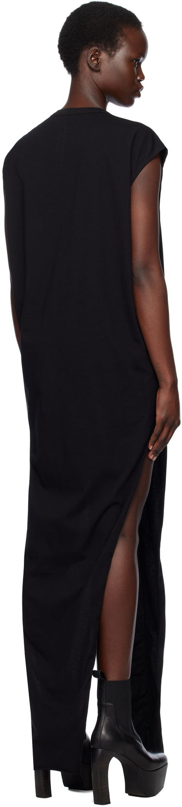 Obleke Rick Owens Rick Owens Hollywood Classic Arrowhead Maxi Dress Črna | RP01E7514 JA, 2