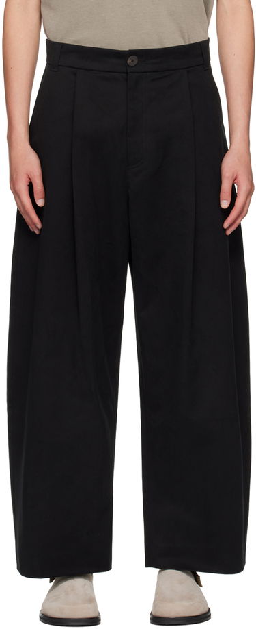 Hlače Studio Nicholson Studio Nicholson Pleated Trousers Črna | SORTE SNM - 351 -, 0