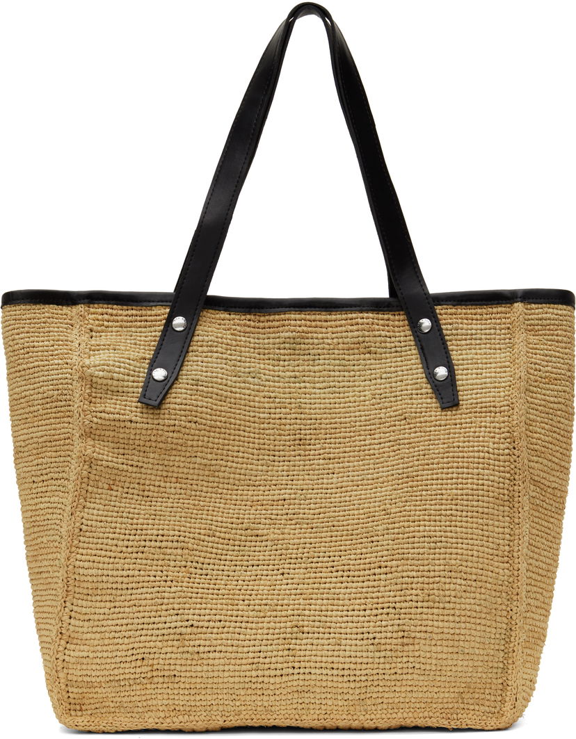 Tote bag rag & bone rag & bone Daily Leather-Trimmed Straw Tote Bež | WHH24S1004TN04