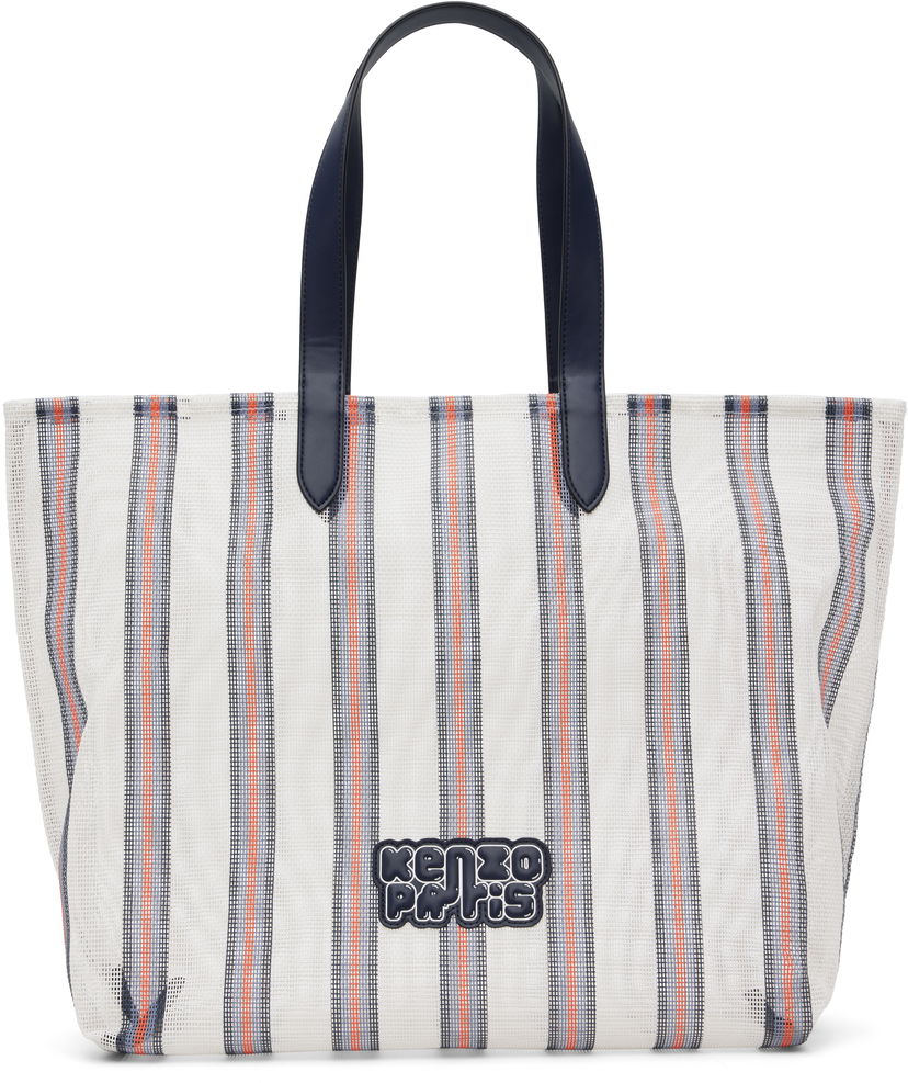 Tote bag KENZO Kenzo 'KENZO Coast Lines' Large Tote Bag Bela | FF68SA411FS1