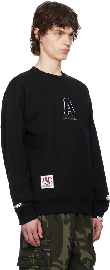 Pulover AAPE by A Bathing Ape AAPE by A Bathing Ape Injection Crewneck Sweatshirt Črna | AAPSWMC336XXNBKX, 1