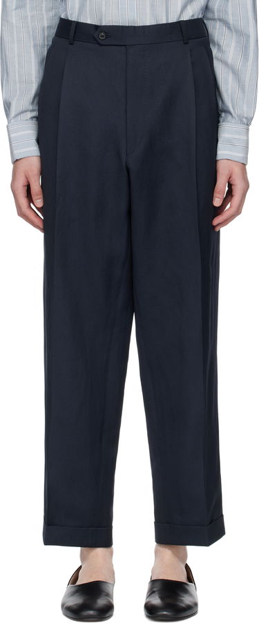 Hlače Maison Margiela Maison Margiela Turn-up Trousers Mornarica | S50KA0669 M35287, 0