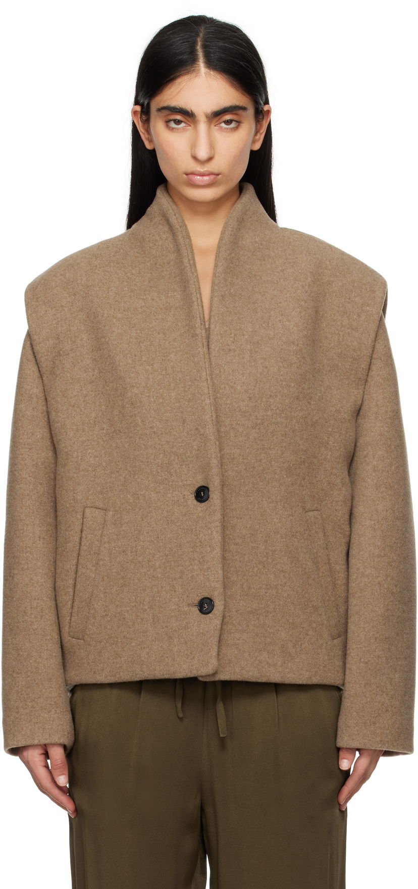 Jakna ISABEL MARANT Isabel Marant Drogo Wool Jacket Rjava | VE0040FC-B1D03I