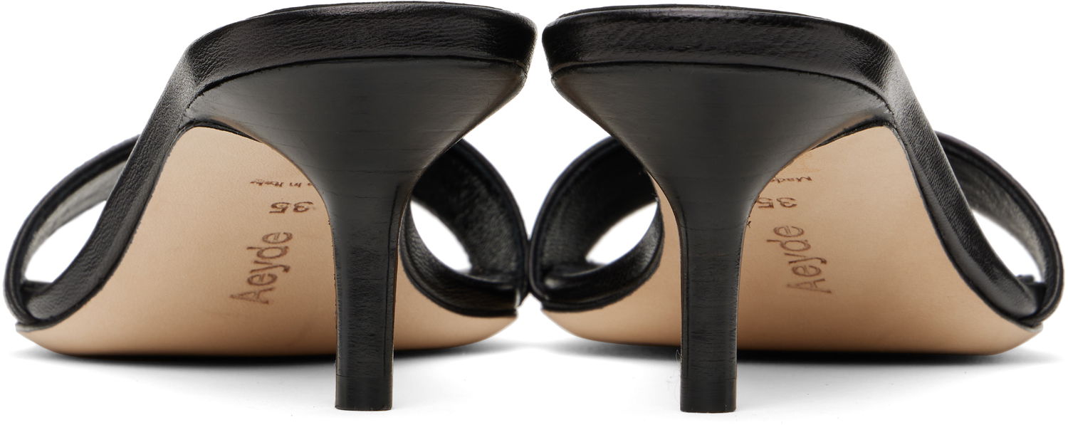 Modni dodatki Aeyde Aeyde Ilvy Leather Mules Črna | A11-HS-GAIS55TB155-SS25-800-007, 1