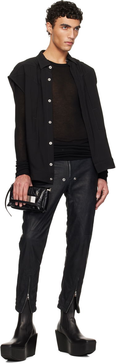 Majica Rick Owens Rick Owens Hollywood Rib Long Sleeve T-Shirt Črna | RU01E5250 RC, 3