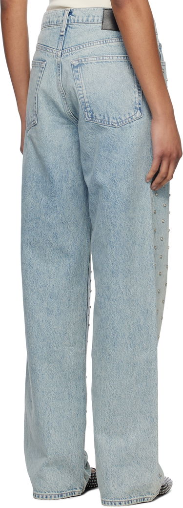 Kavbojke rag & bone rag & bone Shea Relaxed Straight Jeans Modra | WDD24H2998RGDE, 2