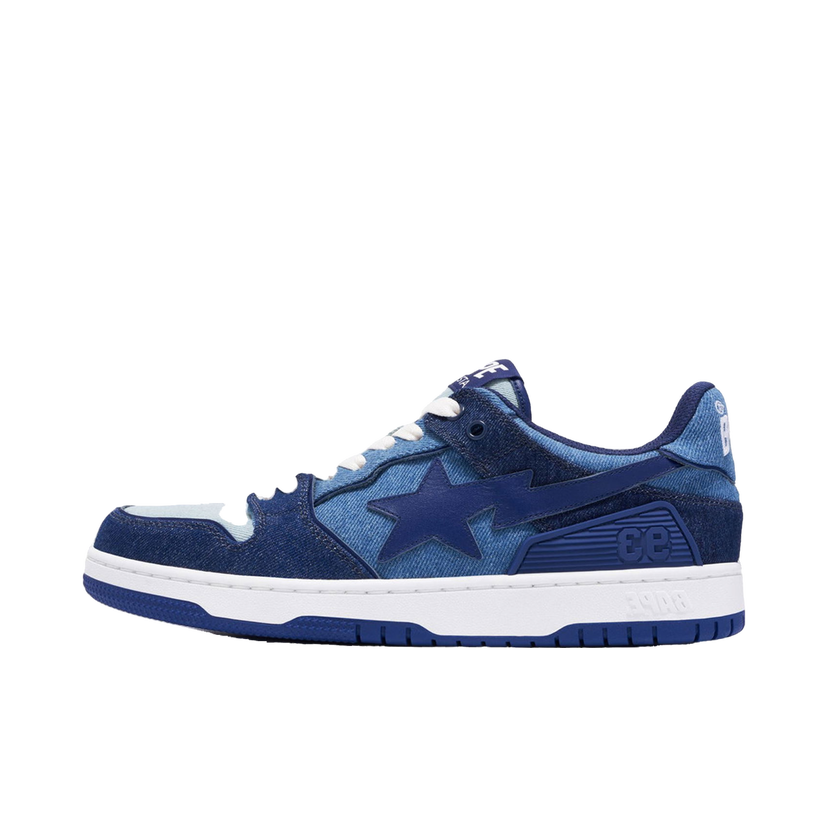 Superge in čevlji BAPE A Bathing Ape Sk8 Sta "Indigo Denim" Mornarica | 001FWJ301022_ING/001FWJ302022_ING
