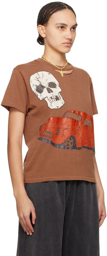 Majica ERL ERL Skull & Car Graphic T-Shirt Rjava | ERL08T005, 1