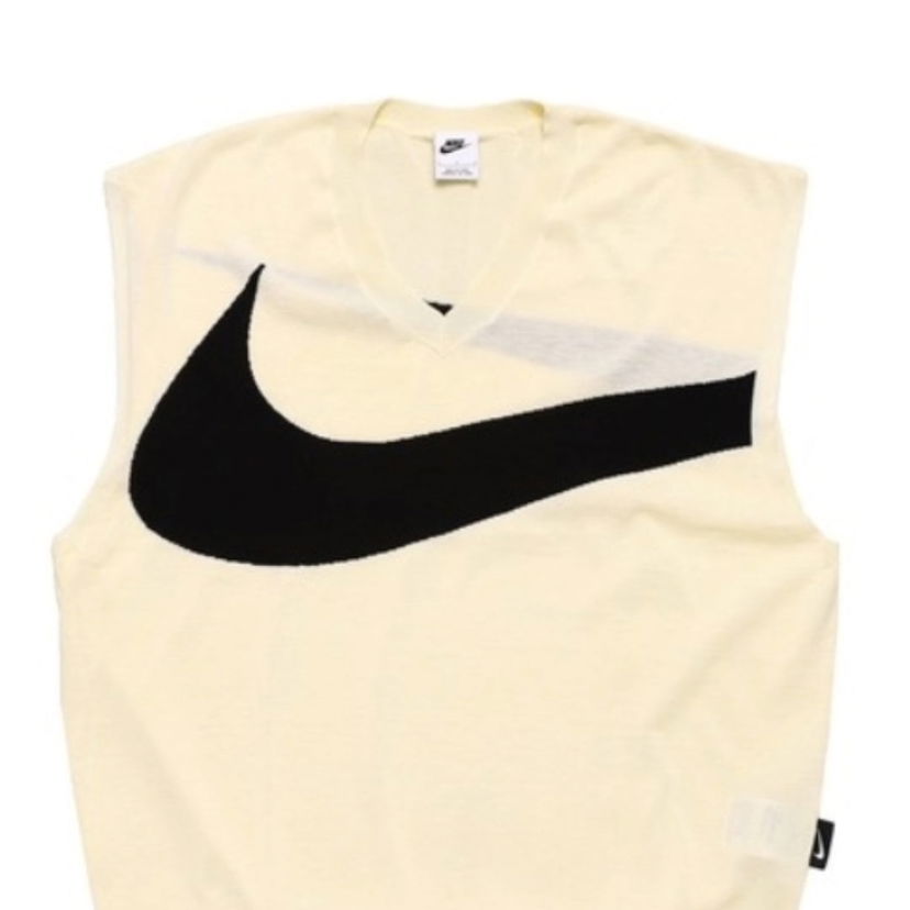 Pleteni pulover Nike Swoosh Sweater Vest Bež | FD2874-113