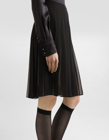 Krila Dolce & Gabbana Dolce & Gabbana Pleated Chiffon Midi Circle Skirt Črna | F4CYBTFUSNWN0000, 3