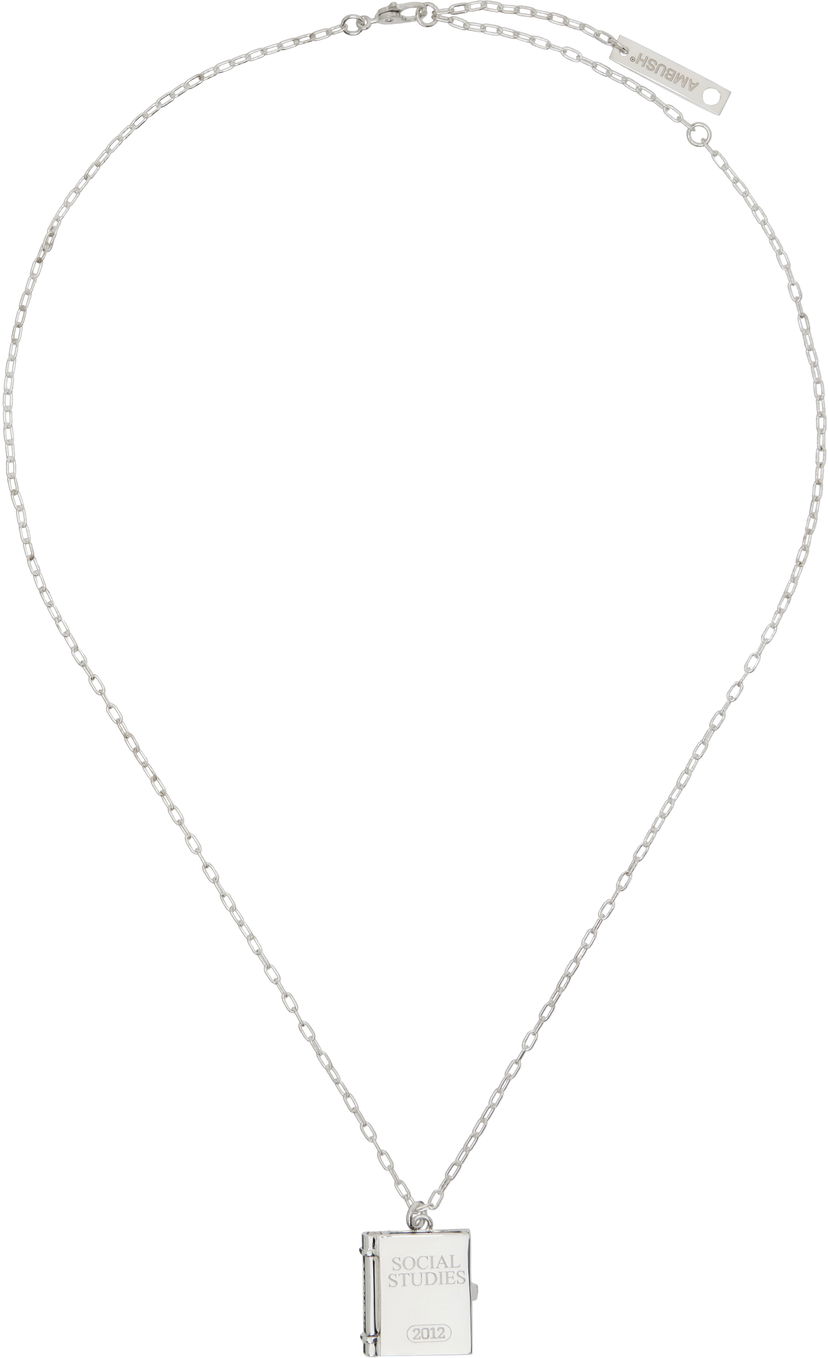 Ogrlica Ambush 'Social Studies' Pendant Necklace Kovinski | BWOB008F24SIL0017200