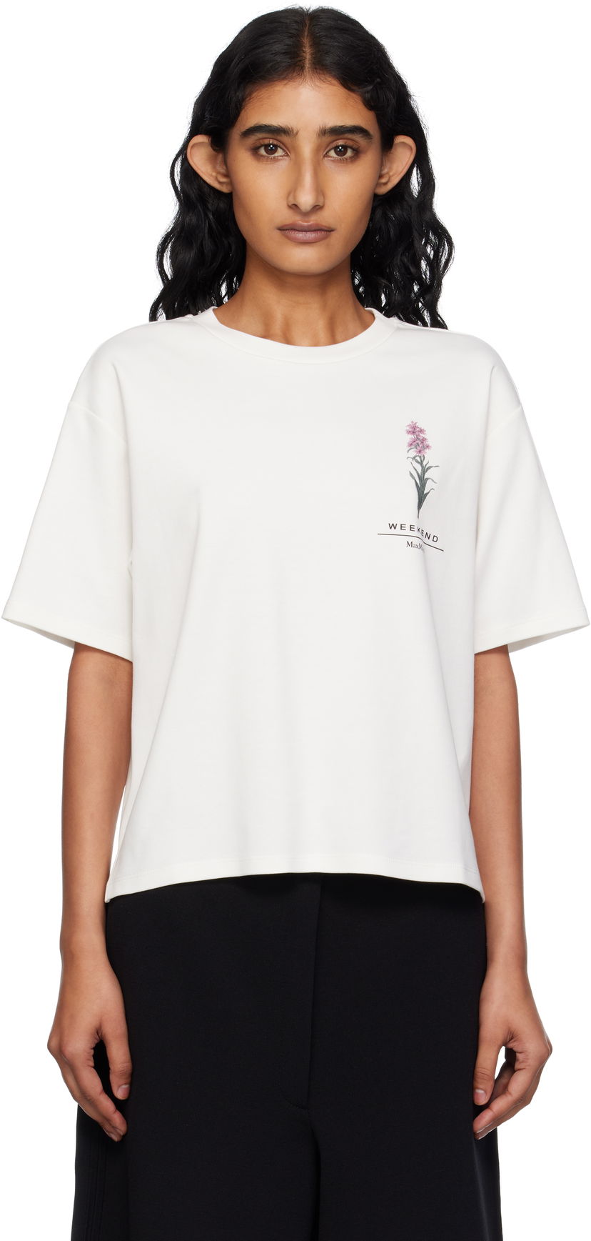 Majica Max Mara Weekend Max Mara Lecco T-Shirt Bela | 2515941052600