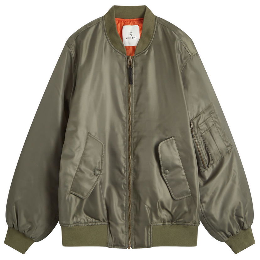 Bomber jakna Anine Bing Leon Bomber Jacket, Size Large Zelena | A-01-7160-320
