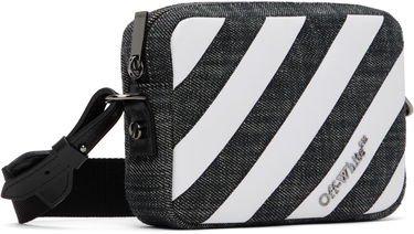 Torba za čez ramo Off-White Off-White Diagonal Striped Camera Bag Bela | OWNN18FS25FAB0021000, 1