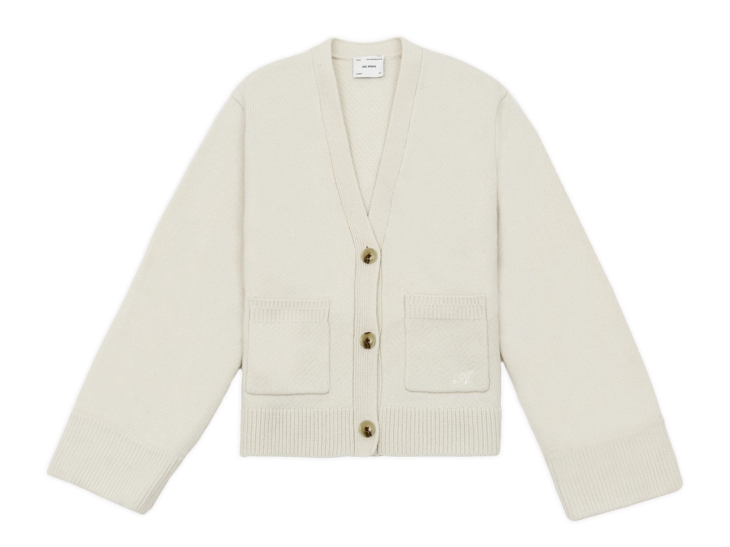 Pleteni pulover AXEL ARIGATO Memory Relaxed Cardigan Bež | A0443010, 0