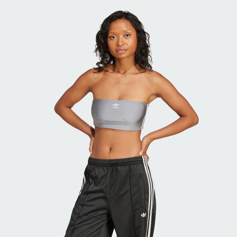 Modrček adidas Performance 3-Stripes Tube Top Siva | JD3385