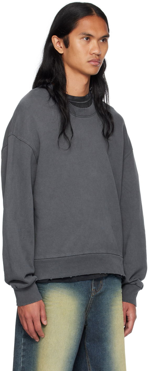 Pleteni pulover We11done We11done Wide Neck Sweatshirt Siva | WD-TH2-24-801-U-CH, 1