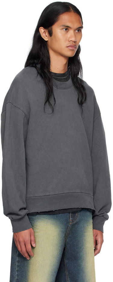 Pleteni pulover We11done We11done Wide Neck Sweatshirt Siva | WD-TH2-24-801-U-CH, 1