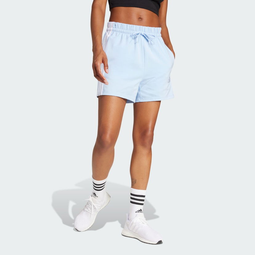 Kratke hlače adidas Performance Cotton Shorts With Side Stripes Modra | JD0911
