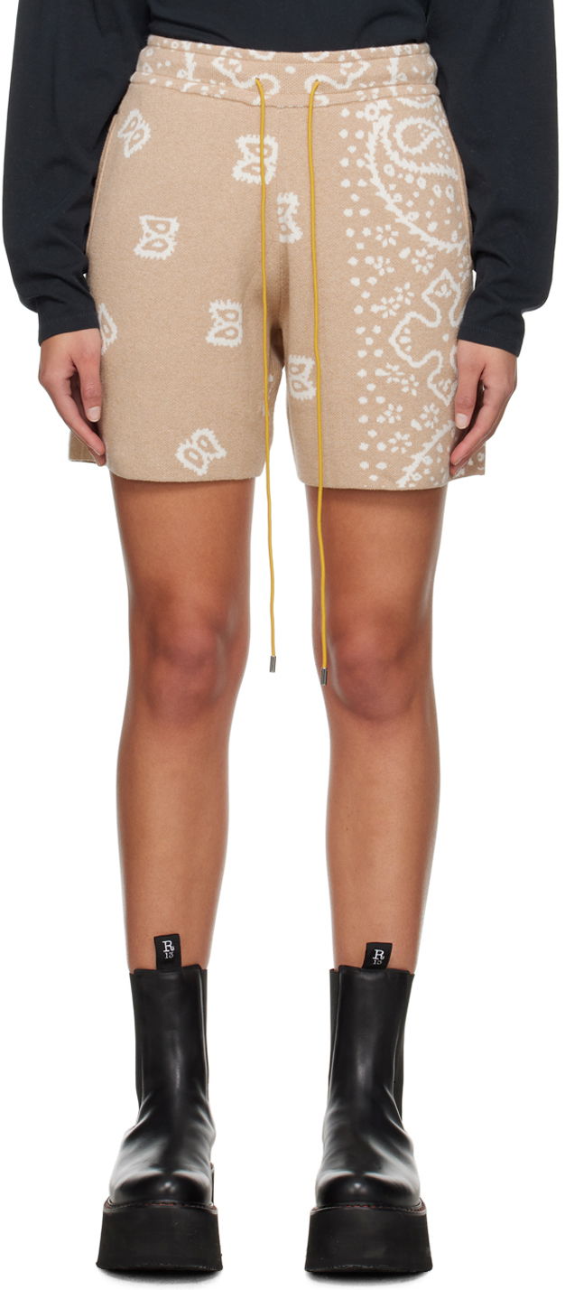 Kratke hlače Rhude Jacquard Shorts Bež | RHPS24SH10973517
