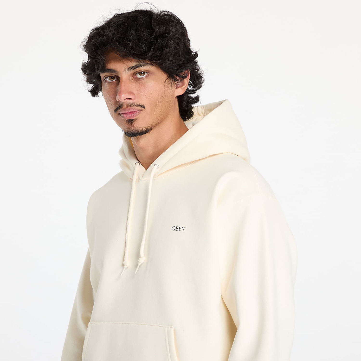 Pulover OBEY Sweatshirt Geometric Power Canvas Hoodie Unbleached L Bež | 112843938-UBL, 1