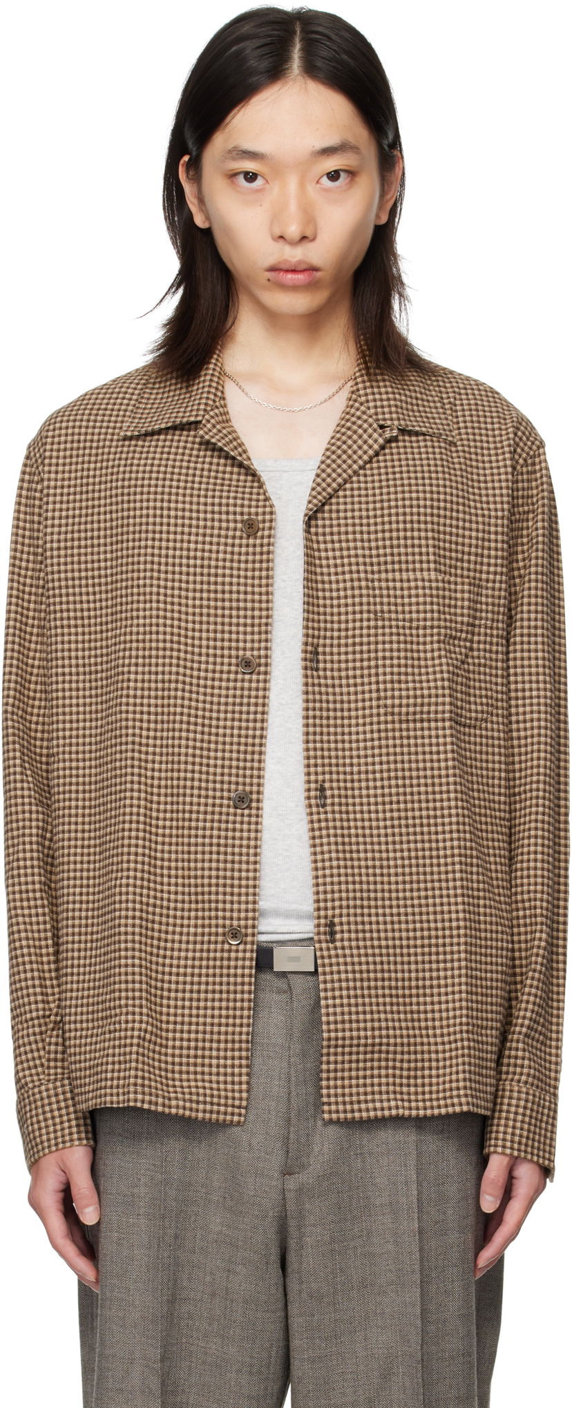 Srajce OUR LEGACY OUR LEGACY Heusen Check Shirt Rjava | M4252HE