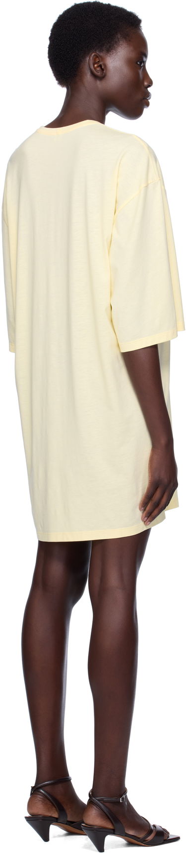 Obleke TOTEME TOTEME Relaxed Tee Minidress Rumena | 253-WRT0594-FB0419, 2