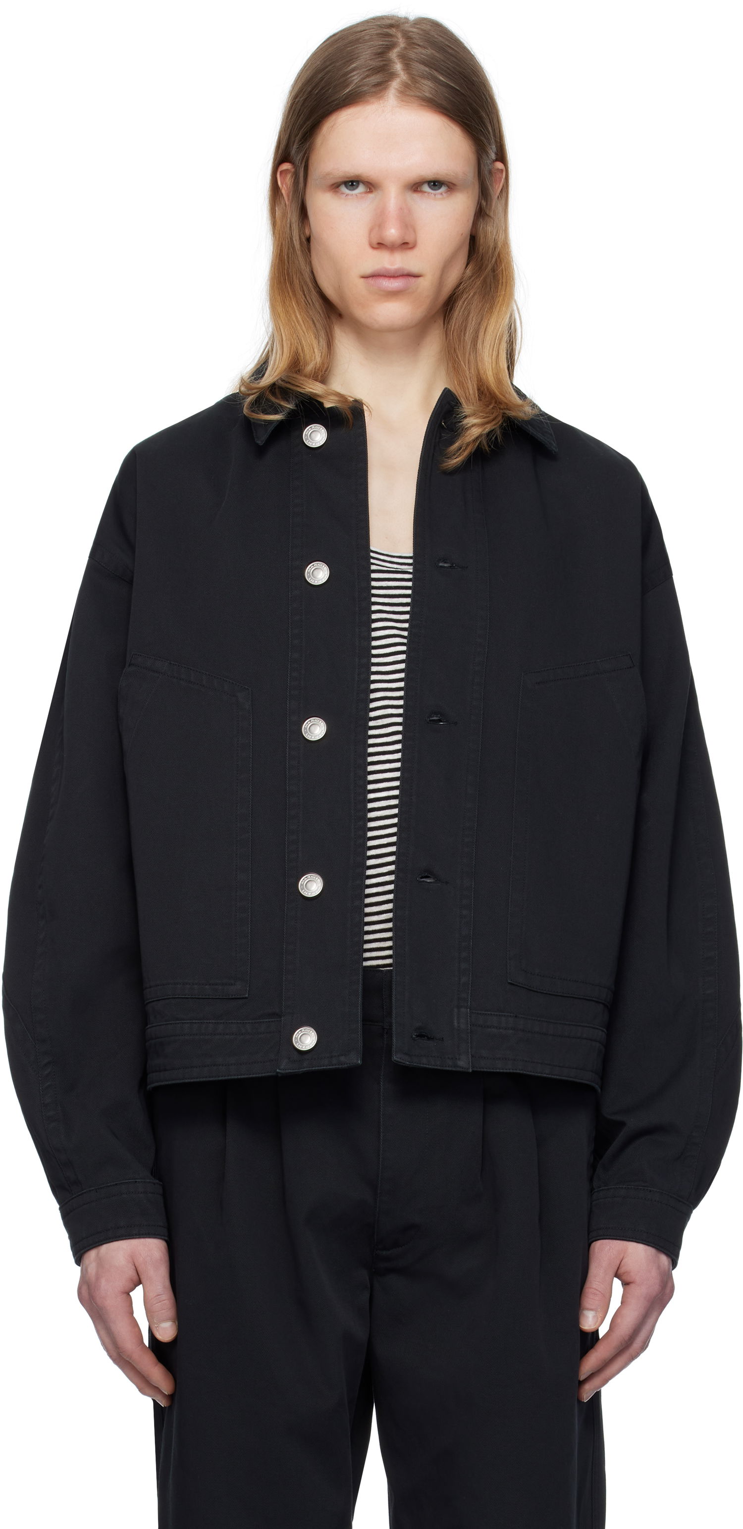 Jakna ISABEL MARANT Isabel Marant Forest Cropped Denim Jacket Črna | VE0277HA-C2G02H, 0