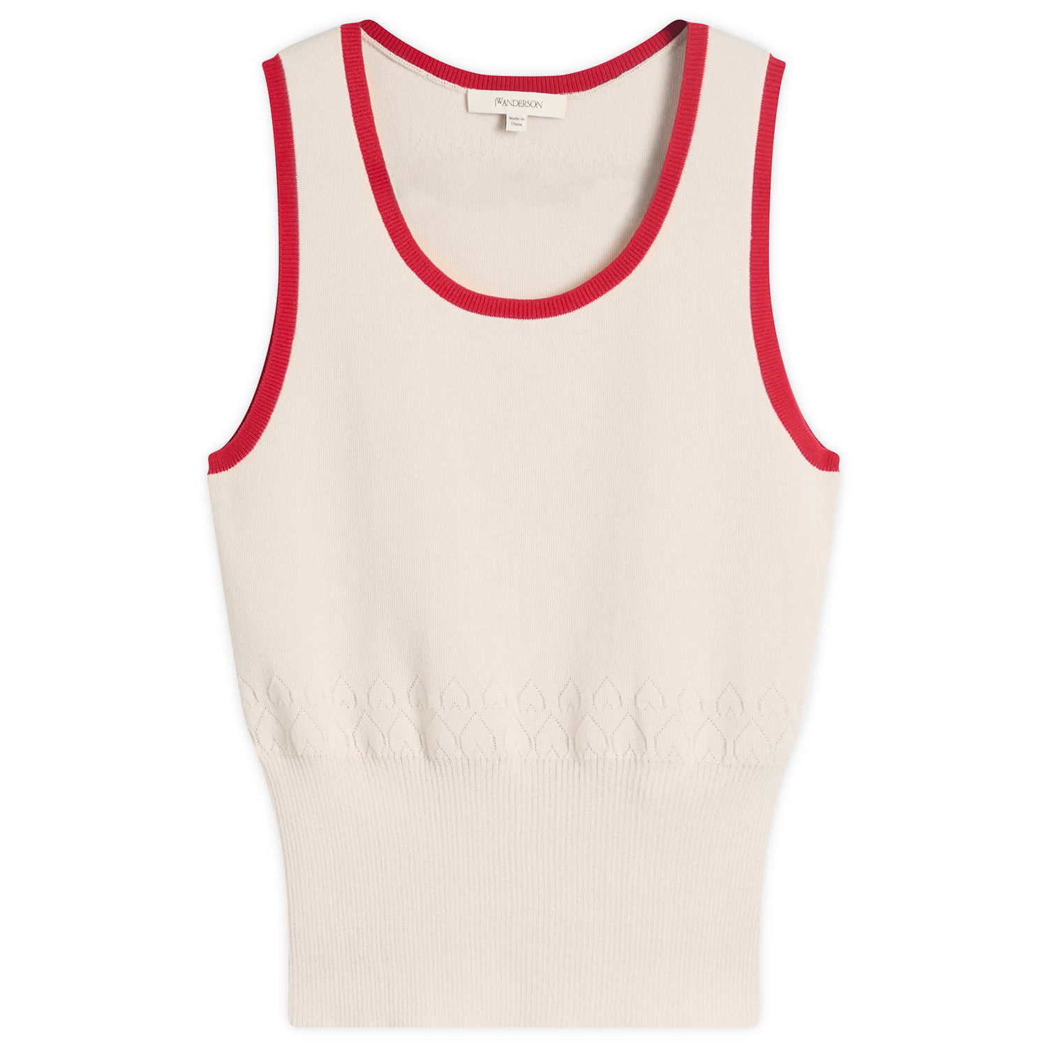 Majica brez rokavov JW Anderson JW Anderson Contrast Trim Knit Vest Bež | KW1442-YN0432-241, 0