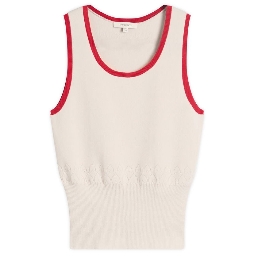 Majica brez rokavov JW Anderson JW Anderson Contrast Trim Knit Vest Bež | KW1442-YN0432-241