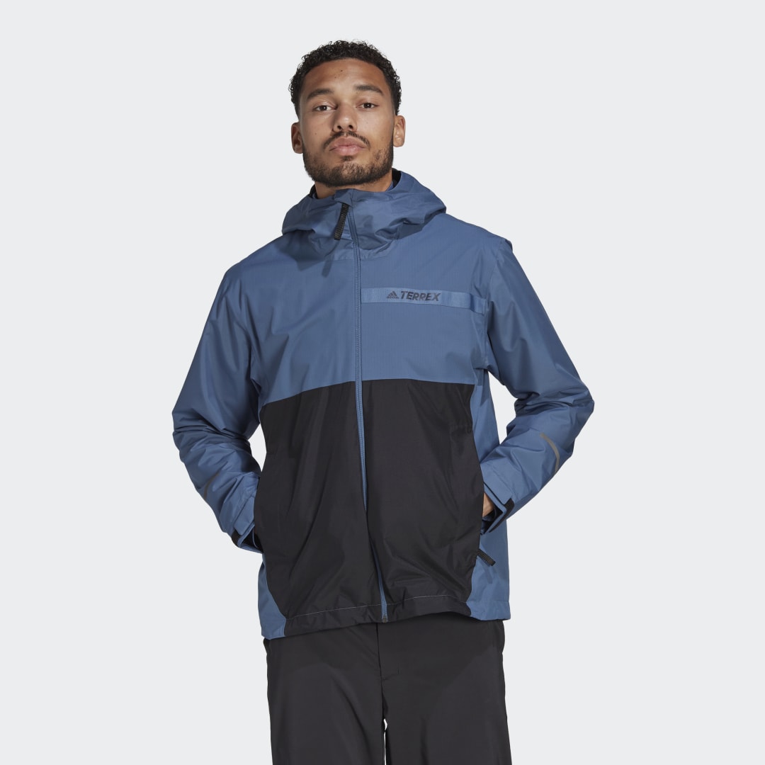 Vetrovka adidas Performance Terrex Multi RAIN.RDY 2-Layer Rain Jacket Večbarvna | HF0828, 0