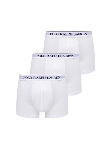 Boksarice Polo by Ralph Lauren Cotton Trunk - 3 Pack Bela | 714835885001