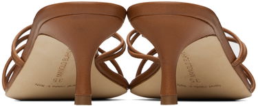 Modni dodatki Manolo Blahnik Manolo Blahnik Ninfemu Kitten Heel Mules Rjava | 224-1738, 1