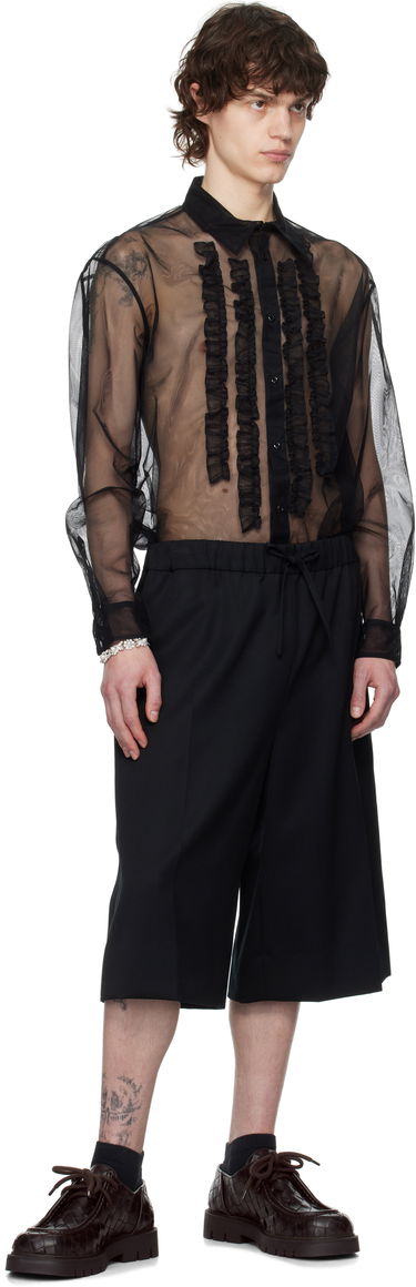 Kratke hlače Simone Rocha Simone Rocha Wide Leg Long Shorts Črna | 4148D 1217, 3