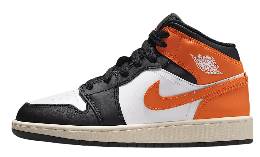 Superge in čevlji Jordan Jordan 1 Mid Black Toe Oranžna | DQ8423-801