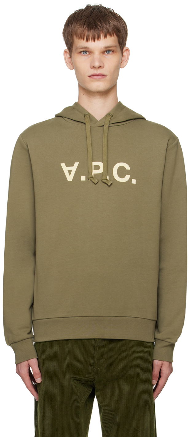 Pulover A.P.C. Khaki Standard Grand 'V.P.C.' Hoodie Rjava | COHBN-M27908, 0